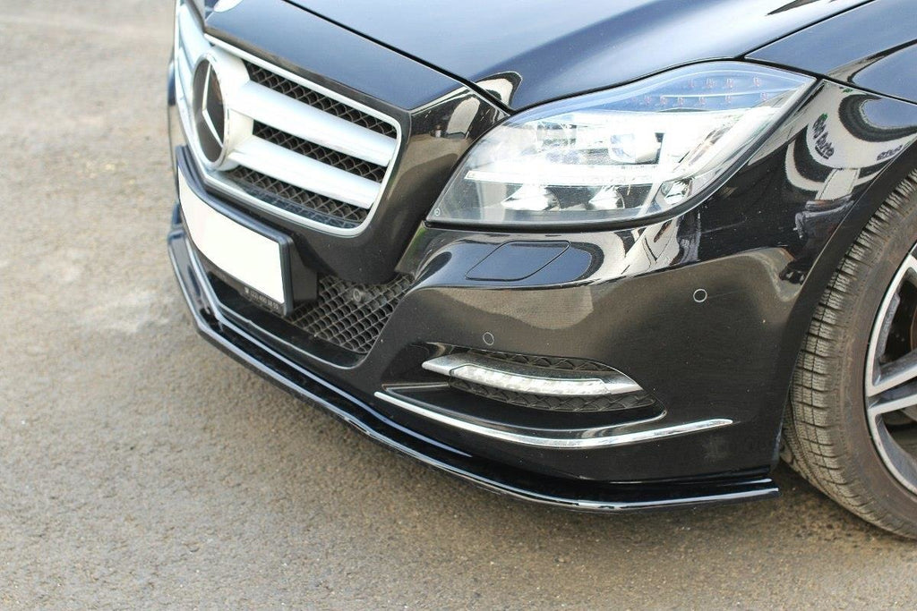 Maxton Design Front Ansatz passend für V.1 Mercedes CLS C218 schwarz Hochglanz