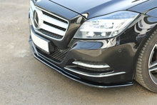 Laden Sie das Bild in den Galerie-Viewer, Maxton Design Front Ansatz passend für V.1 Mercedes CLS C218 schwarz Hochglanz