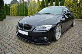 Maxton Design Front Ansatz passend für V.2 BMW 3er E92 M Paket FACELIFT schwarz Hochglanz