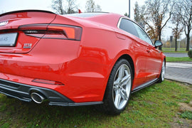 Maxton Design Heck Ansatz Flaps Diffusor passend für Audi A5 F5 S-Line schwarz Hochglanz