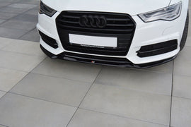 Maxton Design Front Ansatz passend für V.1 Audi A6 C7 S-line/ S6 C7 Facelift schwarz Hochglanz