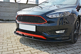 Maxton Design Front Ansatz passend für V.1 Ford Focus ST-Line Mk3 FL schwarz Hochglanz