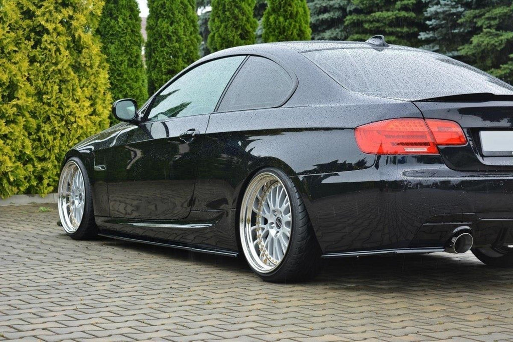 Maxton Design Seitenschweller Ansatz passend für BMW 3er E92 M Paket FACELIFT schwarz Hochglanz
