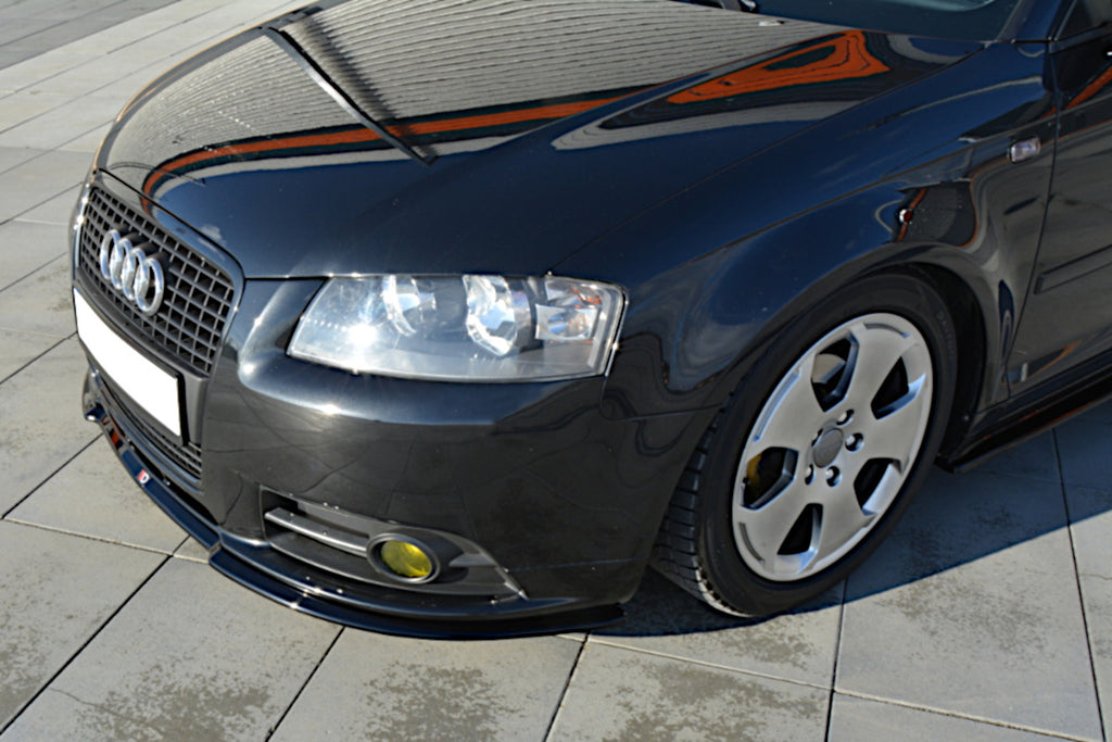 Maxton Design Front Ansatz passend für Audi A3 S-Line 8P schwarz Hochglanz