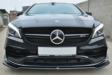 Laden Sie das Bild in den Galerie-Viewer, Maxton Design Front Ansatz passend für V.2 Mercedes CLA A45 AMG C117 Facelift schwarz Hochglanz