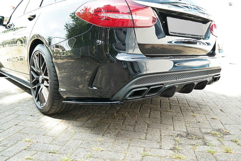 Maxton Design Diffusor Heck Ansatz passend für Mercedes C-Klasse S205 63 AMG Kombi schwarz Hochglanz