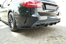 Laden Sie das Bild in den Galerie-Viewer, Maxton Design Diffusor Heck Ansatz passend für Mercedes C-Klasse S205 63 AMG Kombi schwarz Hochglanz