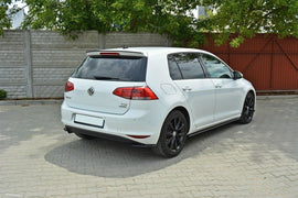 Maxton Design Heck Ansatz Flaps Diffusor passend für VW Golf Mk7 Standard schwarz Hochglanz