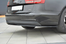 Laden Sie das Bild in den Galerie-Viewer, Maxton Design Heck Ansatz Flaps Diffusor passend für Audi A6 C7 Avant schwarz Hochglanz