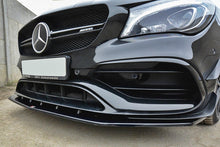Laden Sie das Bild in den Galerie-Viewer, Maxton Design Front Ansatz passend für V.1 Mercedes CLA A45 AMG C117 Facelift schwarz Hochglanz