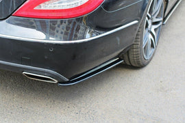 Maxton Design Heck Ansatz Flaps Diffusor passend für Mercedes CLS C218 schwarz Hochglanz