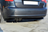 Maxton Design Splitter / Diffusor Heck Ansatz passend für Audi A3 Sportback 8P / 8P Facelift schwarz Hochglanz