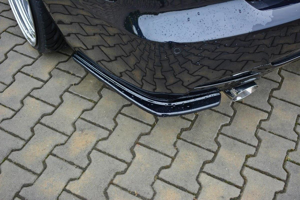 Maxton Design Heck Ansatz Flaps Diffusor passend für BMW 3er E92 M Paket FACELIFT schwarz Hochglanz