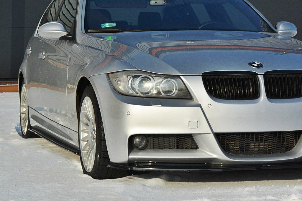 Maxton Design Front Ansatz passend für V.1 BMW 3er E90 M Paket schwarz Hochglanz