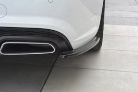 Maxton Design Heck Ansatz Flaps Diffusor passend für Audi A6 C7 Avant S-line/ S6 C7 Facelift schwarz Hochglanz