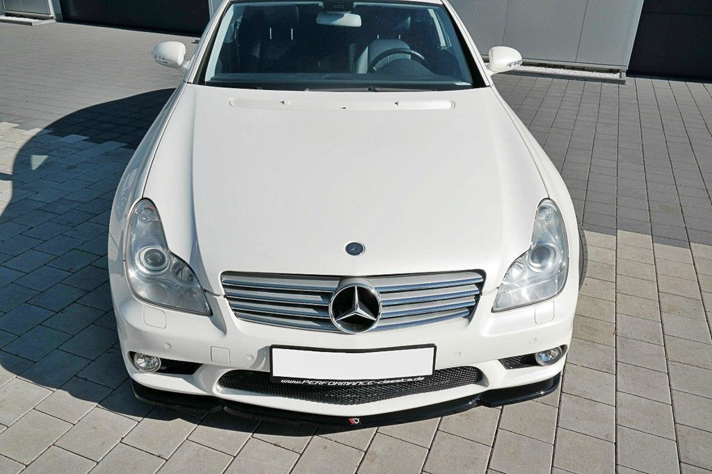 Maxton Design Front Ansatz passend für V.1 Mercedes CLS C219 55AMG schwarz Hochglanz