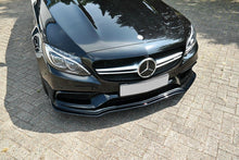 Laden Sie das Bild in den Galerie-Viewer, Maxton Design Front Ansatz passend für V.1 Mercedes C-Klasse S205 63 AMG Kombi schwarz Hochglanz
