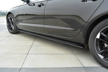 Laden Sie das Bild in den Galerie-Viewer, Maxton Design Seitenschweller Ansatz passend für Audi A6 C7 schwarz Hochglanz