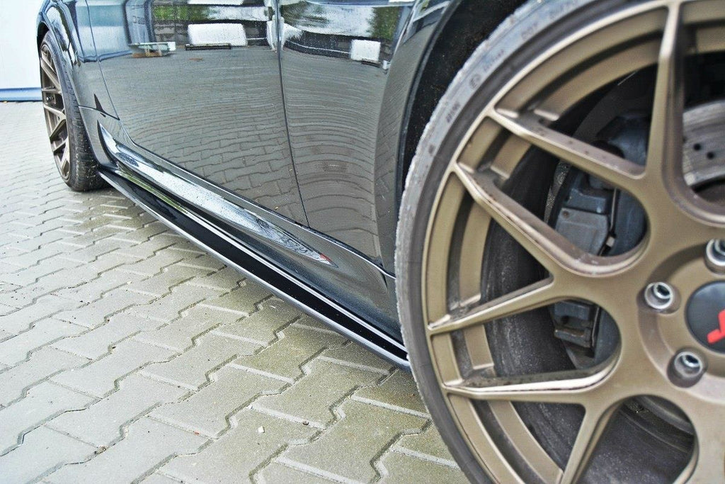 Maxton Design Seitenschweller Ansatz passend für BMW M6 E63 schwarz Hochglanz