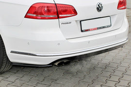 Maxton Design Heck Ansatz Flaps Diffusor passend für Vw Passat B7 R-Line Variant schwarz Hochglanz