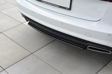 Laden Sie das Bild in den Galerie-Viewer, Maxton Design Mittlerer Diffusor Heck Ansatz passend für Audi A6 C7 Avant S-line Facelift schwarz Hochglanz
