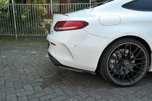 Laden Sie das Bild in den Galerie-Viewer, Maxton Design Heck Ansatz Flaps Diffusor passend für Mercedes C-Klasse C205 63 AMG Coupe schwarz Hochglanz