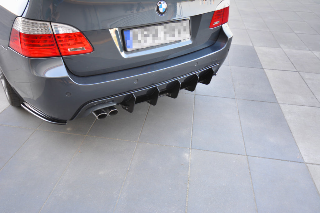 Maxton Design Diffusor Heck Ansatz passend für Heckschürze passend für BMW 5er E61 (TOURING) WAGON M Paket