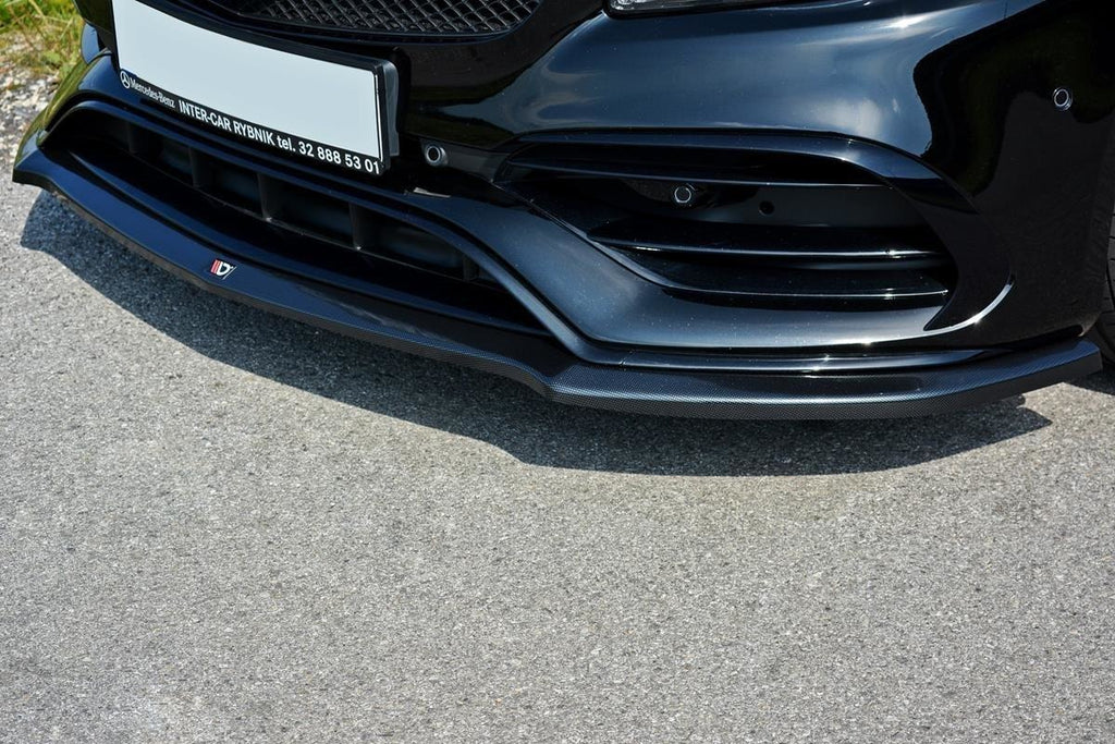 Maxton Design Front Ansatz passend für V.1 Mercedes A W176 AMG Facelift schwarz Hochglanz