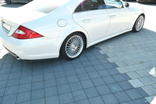 Laden Sie das Bild in den Galerie-Viewer, Maxton Design Heck Ansatz Flaps Diffusor passend für Mercedes CLS C219 55AMG schwarz Hochglanz