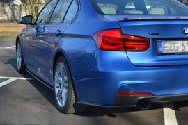 Maxton Design Heck Ansatz Flaps Diffusor passend für BMW 3er F30 PHASE-II SEDAN M-SPORT schwarz Hochglanz