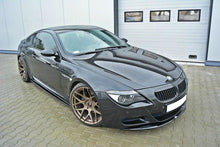 Laden Sie das Bild in den Galerie-Viewer, Maxton Design Seitenschweller Ansatz passend für BMW M6 E63 schwarz Hochglanz
