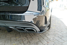 Maxton Design Heck Ansatz Flaps Diffusor passend für Mercedes C-Klasse S205 63 AMG Kombi schwarz Hochglanz