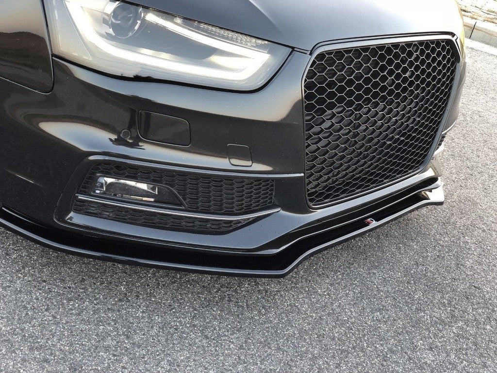 Maxton Design Front Ansatz passend für V.2 Audi S4 B8 FL schwarz Hochglanz