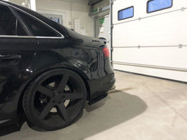 Maxton Design Heck Ansatz Flaps Diffusor passend für Audi S4 B8 FL schwarz Hochglanz