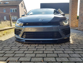 Maxton Design Front Ansatz passend für V.1 VOLKSWAGEN SCIROCCO MK.3 R FACELIFT schwarz Hochglanz