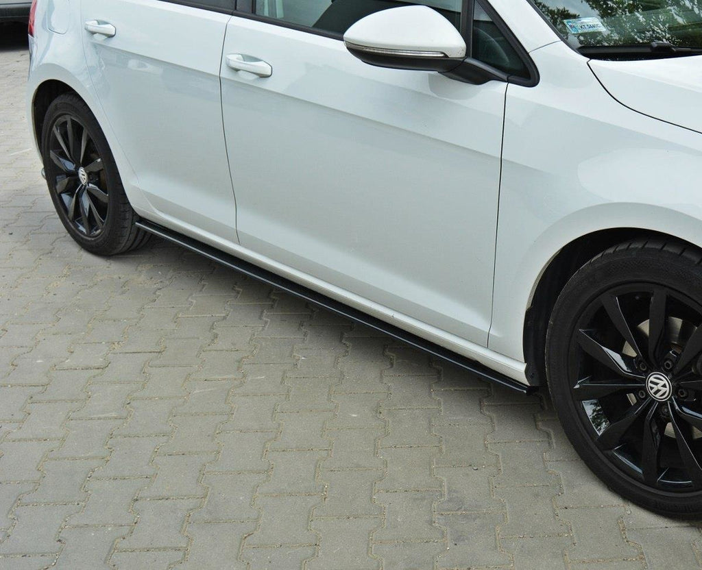 Maxton Design Seitenschweller Ansatz passend für VW Golf Mk7 Standard schwarz Hochglanz