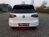 Maxton Design Mittlerer Diffusor Heck Ansatz passend für VW GOLF Mk7 GTI CLUBSPORT schwarz Hochglanz