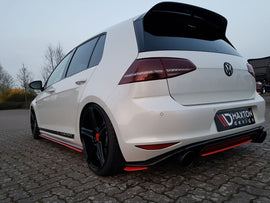 Maxton Design Seitenschweller Ansatz passend für VW GOLF Mk7 GTI CLUBSPORT schwarz Hochglanz