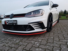Maxton Design Front Ansatz passend für VW GOLF Mk7 GTI CLUBSPORT schwarz Hochglanz