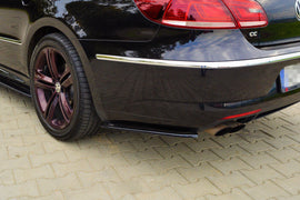 Maxton Design Heck Ansatz Flaps Diffusor passend für  VOLKSWAGEN CC R-LINE schwarz Hochglanz