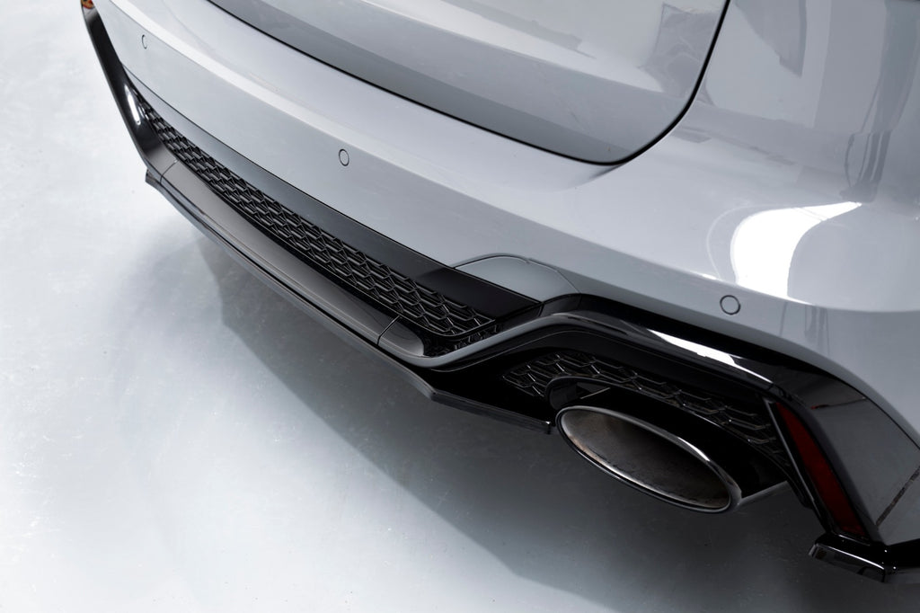 Maxton Design Mittlerer Diffusor Heck Ansatz passend für Audi RS6 C8 schwarz Hochglanz