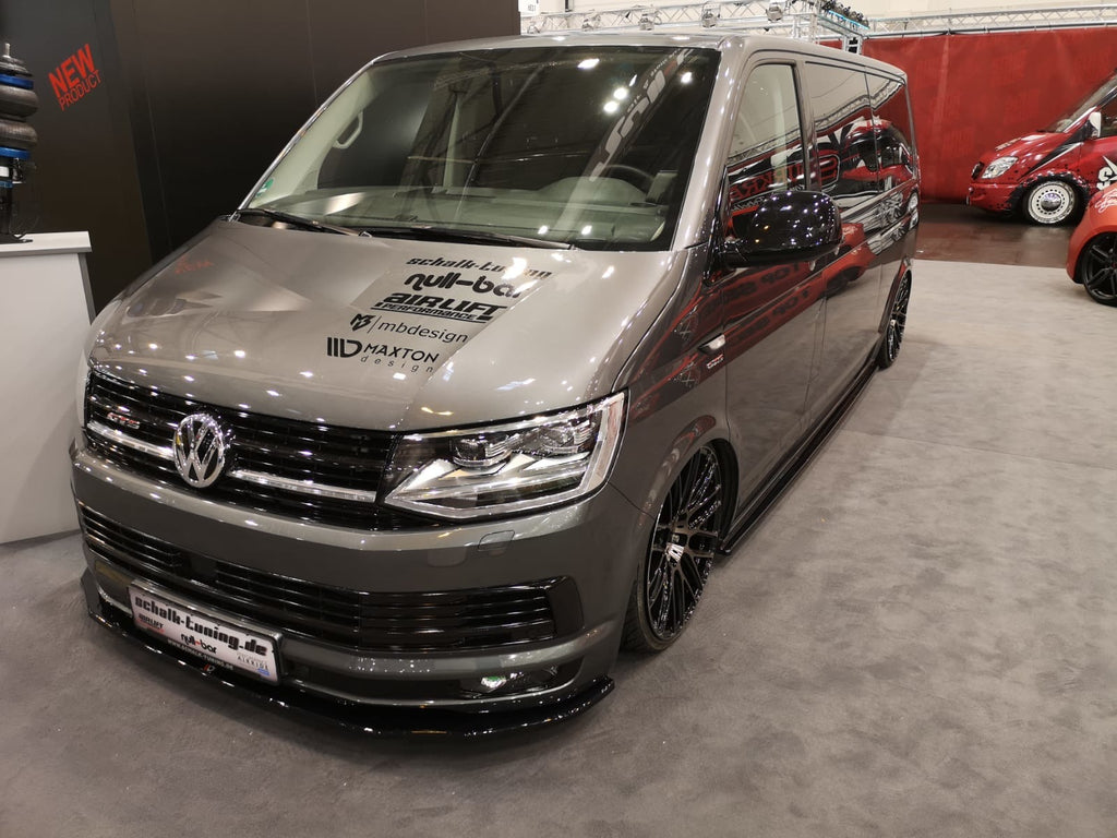 Maxton Design Seitenschweller Ansatz passend für Volkswagen T6 schwarz Hochglanz