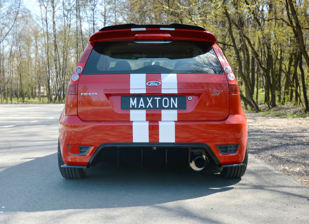 Maxton Design Heck Ansatz Flaps Diffusor passend für passend für Ford Fiesta ST Mk6 schwarz Hochglanz