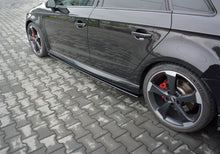 Laden Sie das Bild in den Galerie-Viewer, Maxton Design Seitenschweller Ansatz passend für Audi RS3 8V FL Sportback schwarz Hochglanz