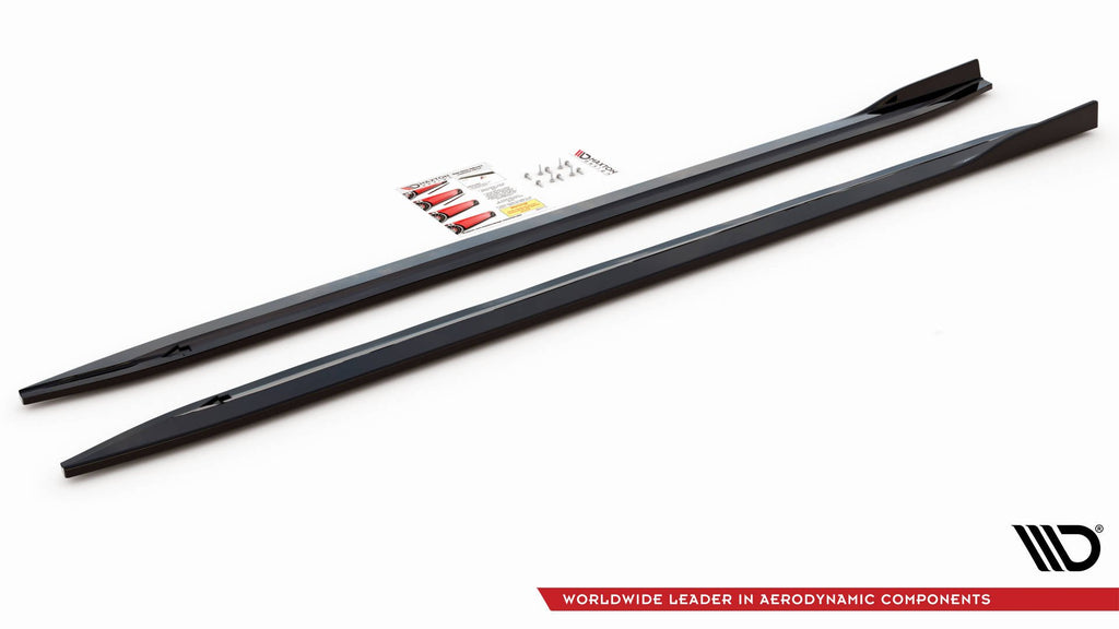 Maxton Design Seitenschweller Ansatz für V.1 für BMW M4 G82 schwarz Hochglanz