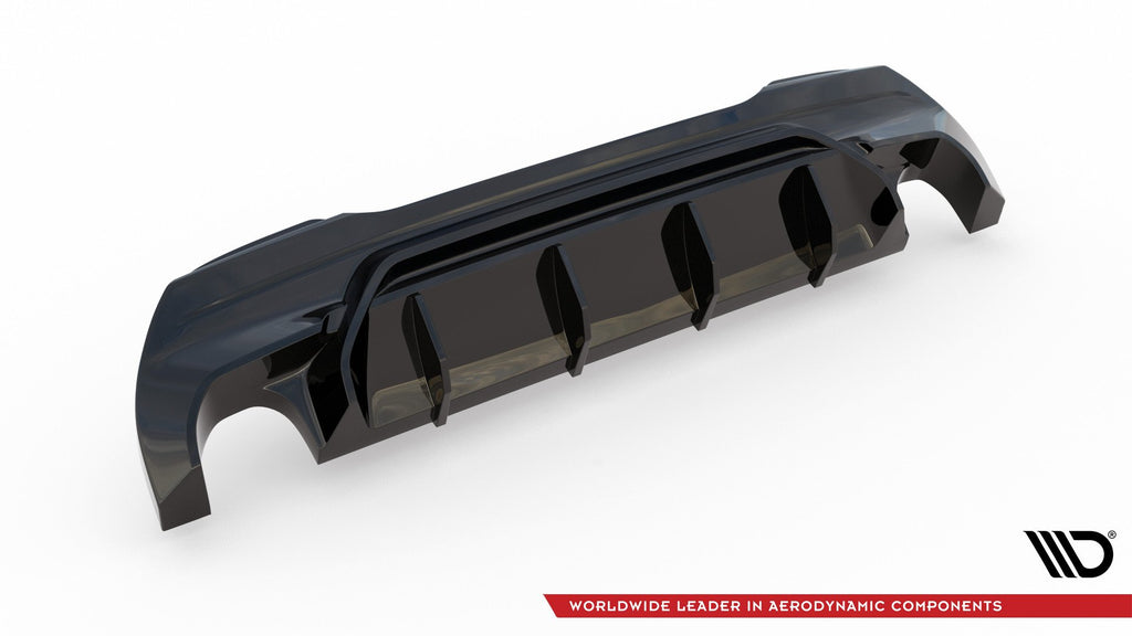 Maxton Design Diffusor Heck Ansatz passend für V.1 BMW 1er F40 M-Paket/ M135i schwarz Hochglanz