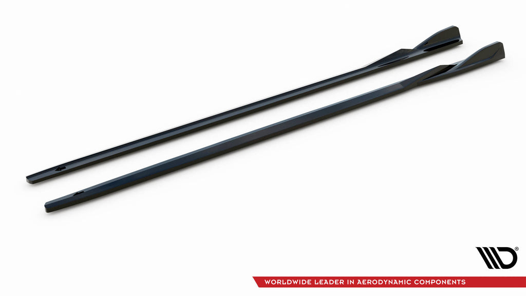 Maxton Design Seitenschweller Ansatz für V.1 für BMW 2 Coupe M-Paket / M240i G42 schwarz Hochglanz