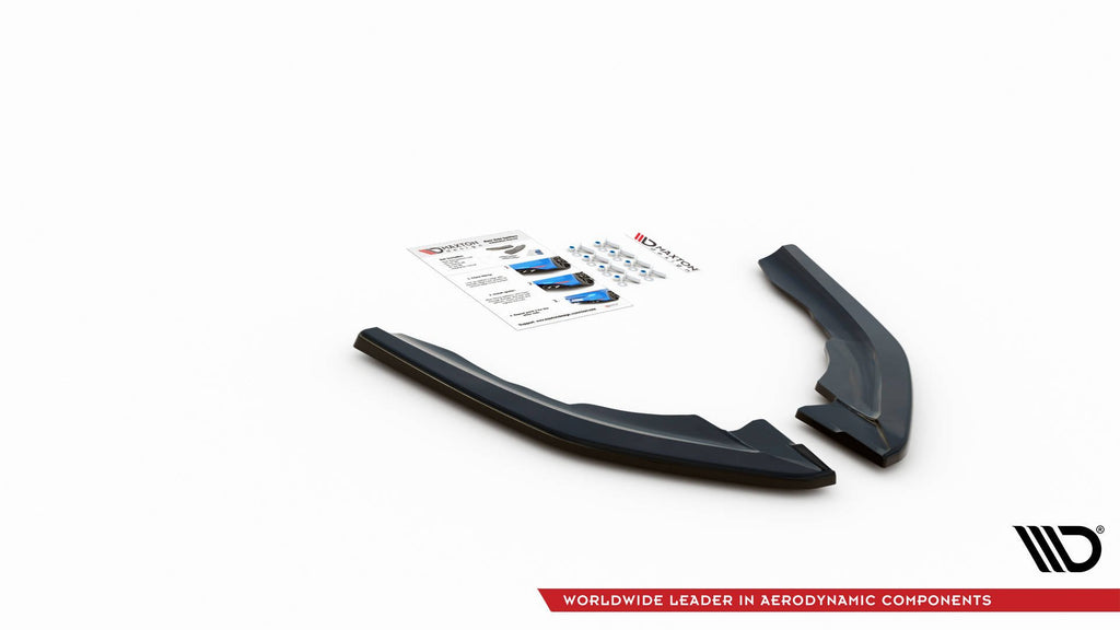 Maxton Design Heck Ansatz Flaps Diffusor V.3 für BMW M2 F87 schwarz Hochglanz