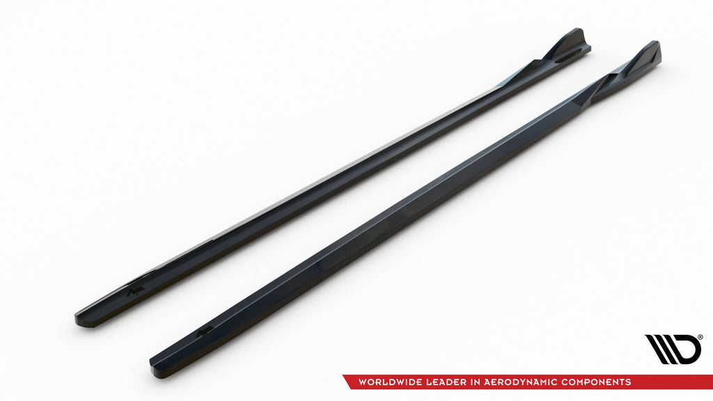 Maxton Design Seitenschweller Ansatz für V.1 für BMW 2 Coupe M-Paket / M240i G42 schwarz Hochglanz