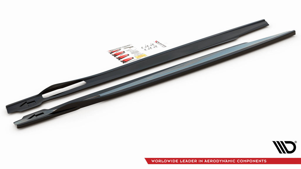 Maxton Design Seitenschweller Ansatz für BMW X6 M F96 / X6 M-Paket G06 schwarz Hochglanz